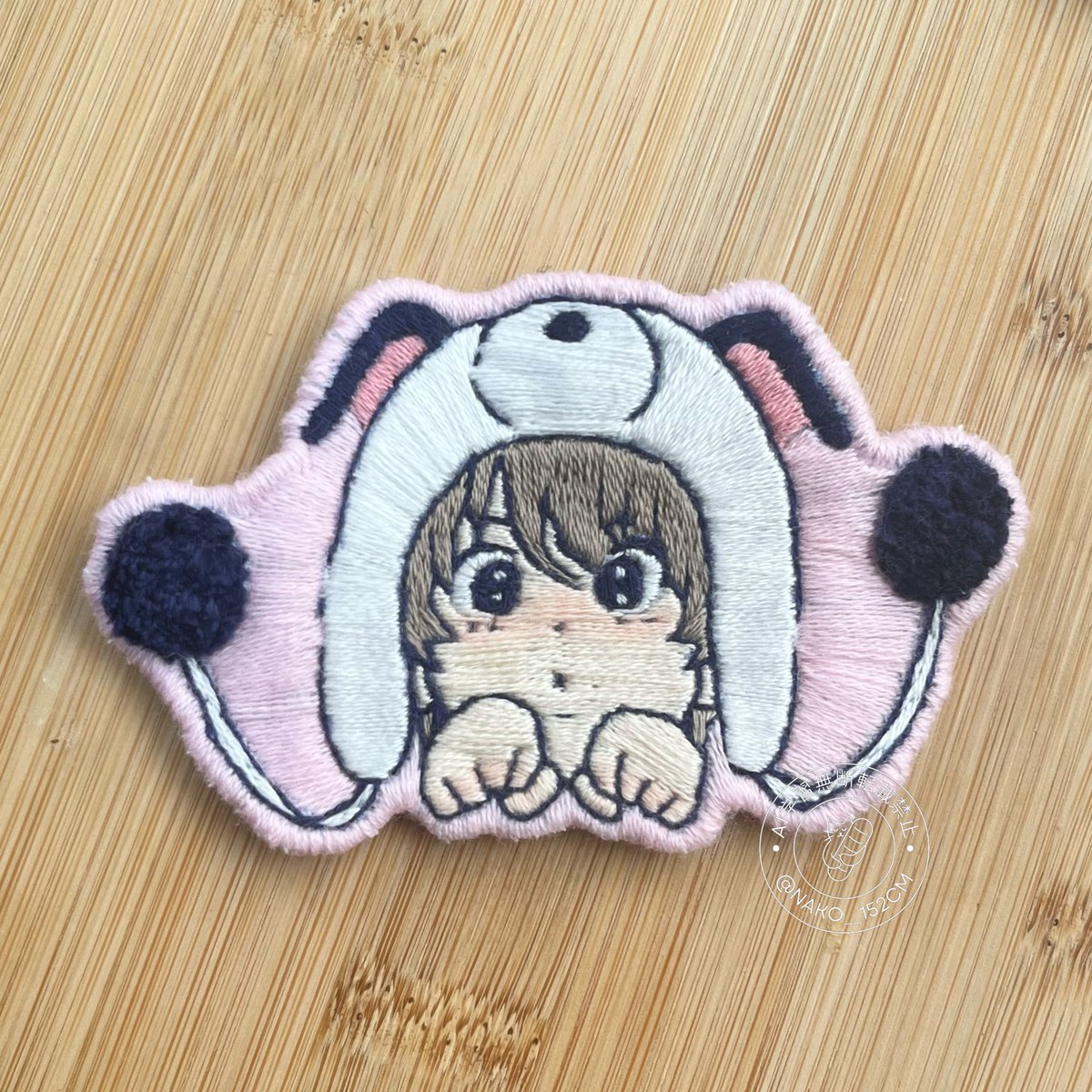 nako__152cm's tweet photo. おねむちゃんのアイコン刺繍させてもらった🪡🧵
可愛いイラスト再現できて満足🍀
ぽんぽんはもこもこ刺繍で立体的に☁️
作らせてくれてありがとう🤍🤍 https://t.co/78gjHE6jCc