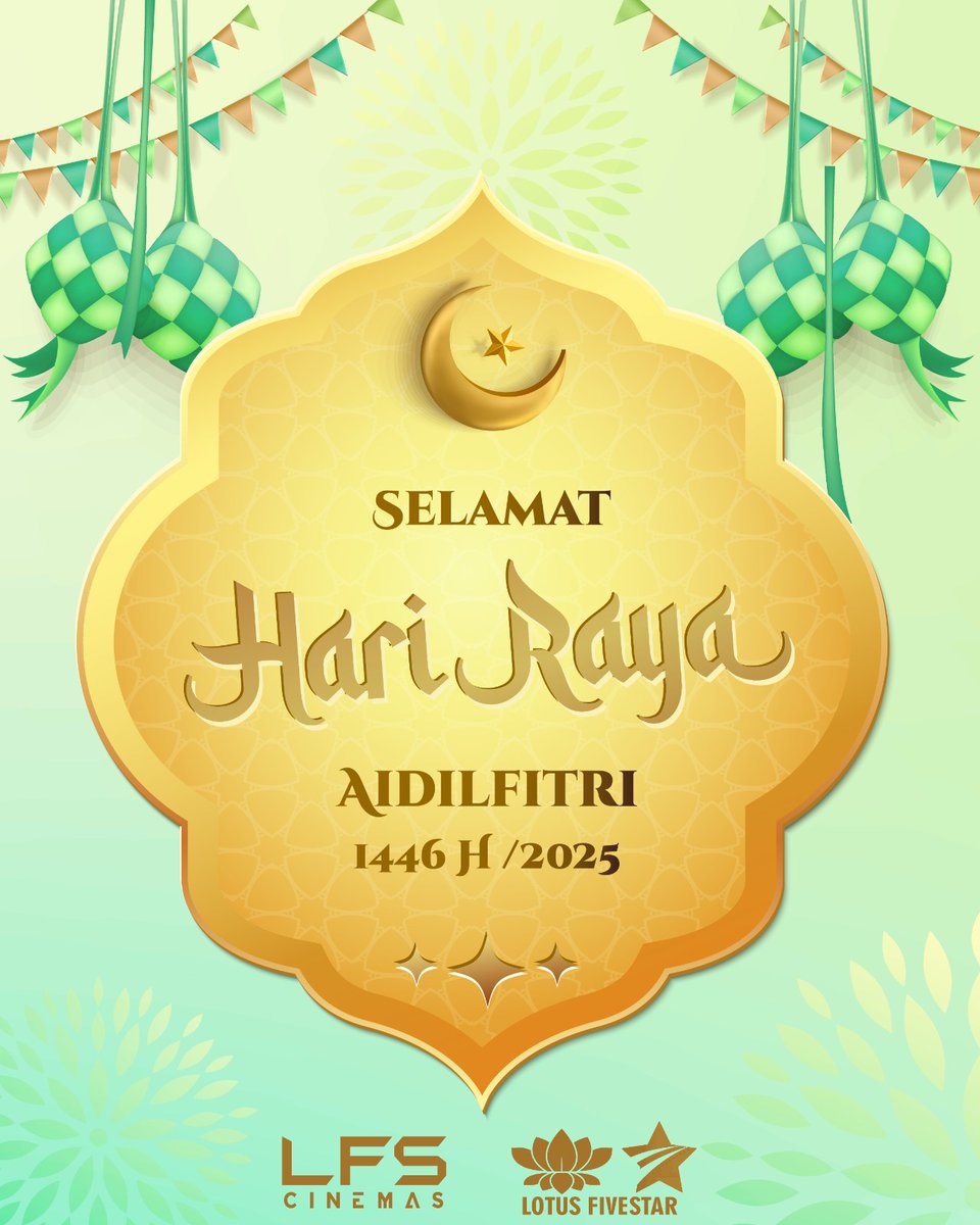 Lotus Five Star AV (@lotusfivestarav) on Twitter photo ๐ Selamat Hari Raya from LFS Cinemas! โจ
Celebrate this festive season with joy, laughter, and blockbuster entertainment! ๐ฌ๐ฟ Bring your loved ones and make unforgettable memories on the big screen. May your Raya be filled with happiness, prosperity, and endless blessings. ๐ Selamat Hari Raya from LFS Cinemas! โจ
Celebrate this festive season with joy, laughter, and blockbuster entertainment! ๐ฌ๐ฟ Bring your loved ones and make unforgettable memories on the big screen. May your Raya be filled with happiness, prosperity, and endless blessings.