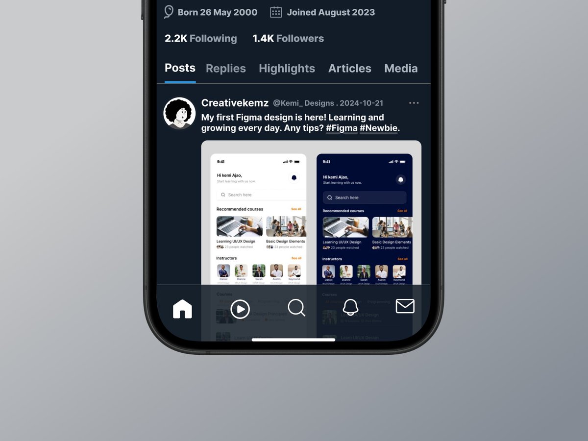Redesigned my X profile.