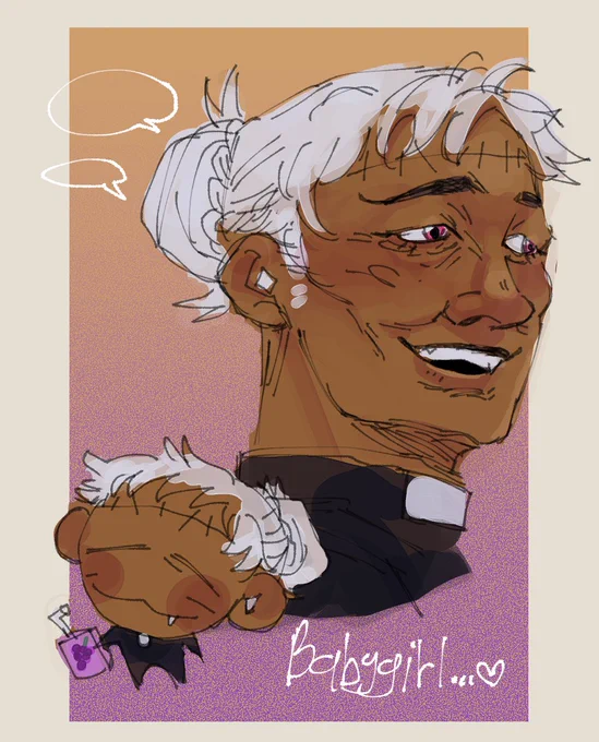 scribbled this so fast hi...... danilo's transfem and bi in our terms but they don't understand labels so if u ask them they'd just shrug LOL 