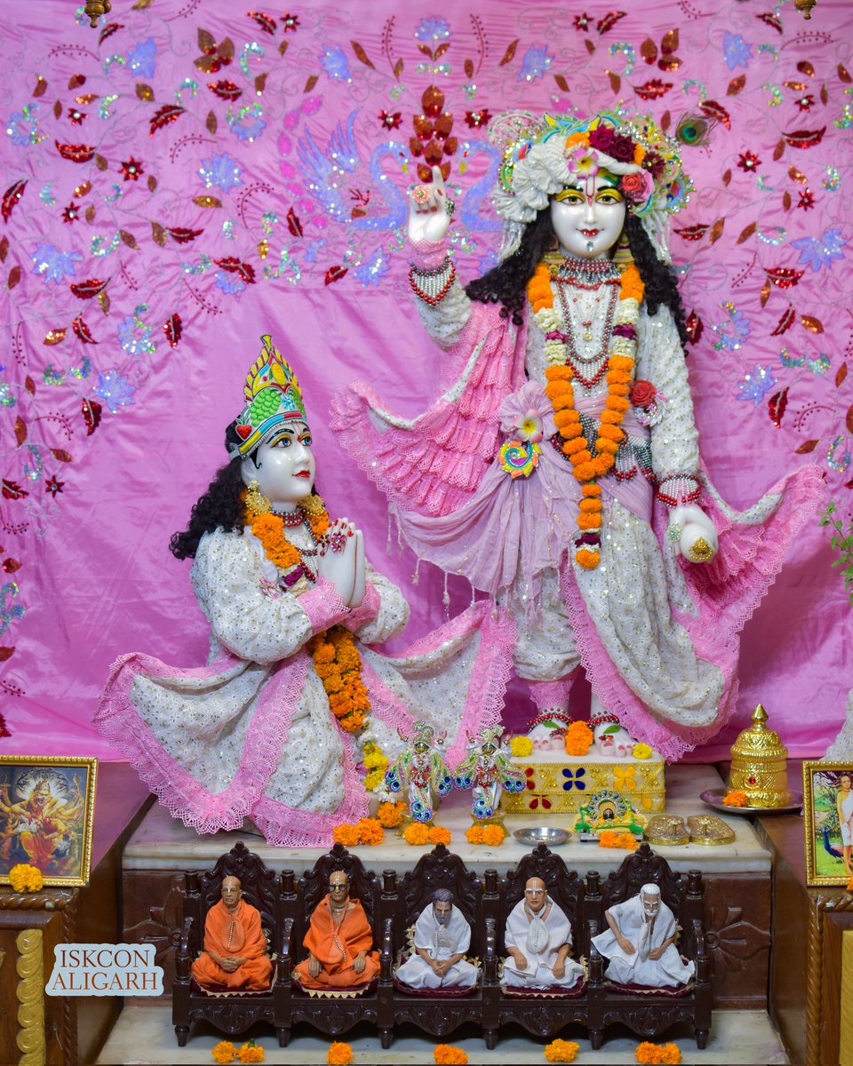 IskconAligarh's tweet photo. Darshan of Sri Nitai Mayapur chandra, Sri Arjun Varshney Krishna (28/03/2025). https://t.co/mcJkQIzqgB