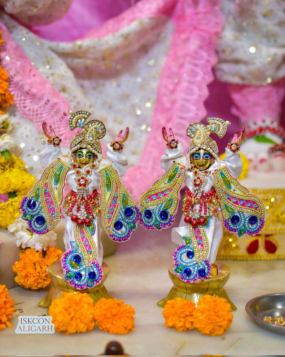 IskconAligarh's tweet photo. Darshan of Sri Nitai Mayapur chandra, Sri Arjun Varshney Krishna (28/03/2025). https://t.co/mcJkQIzqgB