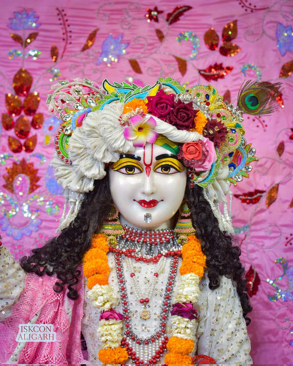 IskconAligarh's tweet photo. Darshan of Sri Nitai Mayapur chandra, Sri Arjun Varshney Krishna (28/03/2025). https://t.co/mcJkQIzqgB