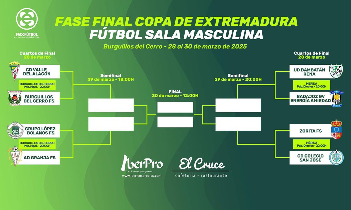 🏆 COPA EXTREMADURA 🏆

📅  HOY JUGAMOS 
🏟️  Pabellón Diocles de Mérida.
⏰  Hora del partido 2️⃣2️⃣:0️⃣0️⃣.
🆚  Rival: CD COLEGIO SAN JOSÉ.
📺  YouTube: Zorita FS

🎉 ¡Anímate y vente con nosotros! 🥳

🏆 LA COPA MOLA, TODOS DE AMARILLO

💛 #AmarilloEsMiColor #ZFS 💛