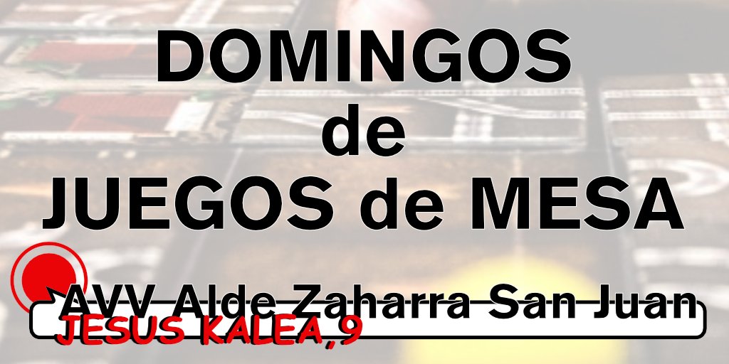 TINTACOMICS's tweet image. 📍No os olvidéis, tenéis una cita para jugar a juegos de mesa en la Asociación de vecinos de @aldezaharrasanjuan (al lado del Ayuntamiento).

🕔A partir de las 17:00h el domingo 30 de marzo.

¡RECORDAD! ¡ES UNA ACTIVIDAD GRATIS Y PARA TODO EL MUNDO!
#juegosdemesa #plandelfinde