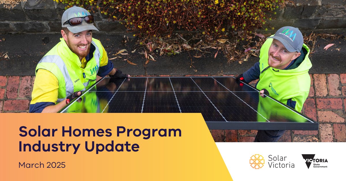 Read our latest industry update (released on Mar 27) to learn about our resources to help increase battery protection against fires, new Solar for Apartments industry guidance, plus an Powerwall 3 battery update. go.vic.gov.au/4l50EKg

📬 Subscribe here: solar.vic.gov.au/subscribe