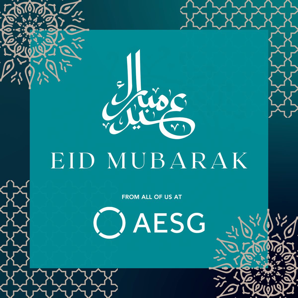As the holy month of Ramadan comes to a close, AESG extends heartfelt greetings to our valued clients, colleagues, and friends celebrating Eid al-Fitr.

May this special occasion bring you and your loved ones peace, joy, and renewed inspiration. Eid Mubarak from all of us at AESG