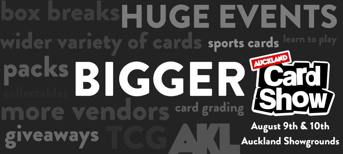 Think you know what to expect at Auckland Card Show 2025? You have no idea!
Big surprises are coming your way! With more vendors, bigger events, and an even wider range of cards than last year – you won’t want to miss this.