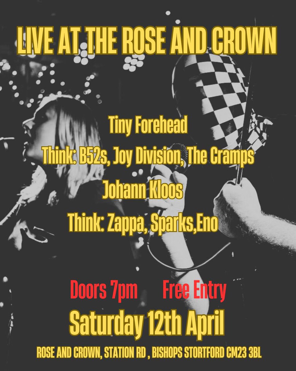 New free gig alert- watch out Bishops Stortford 🤩