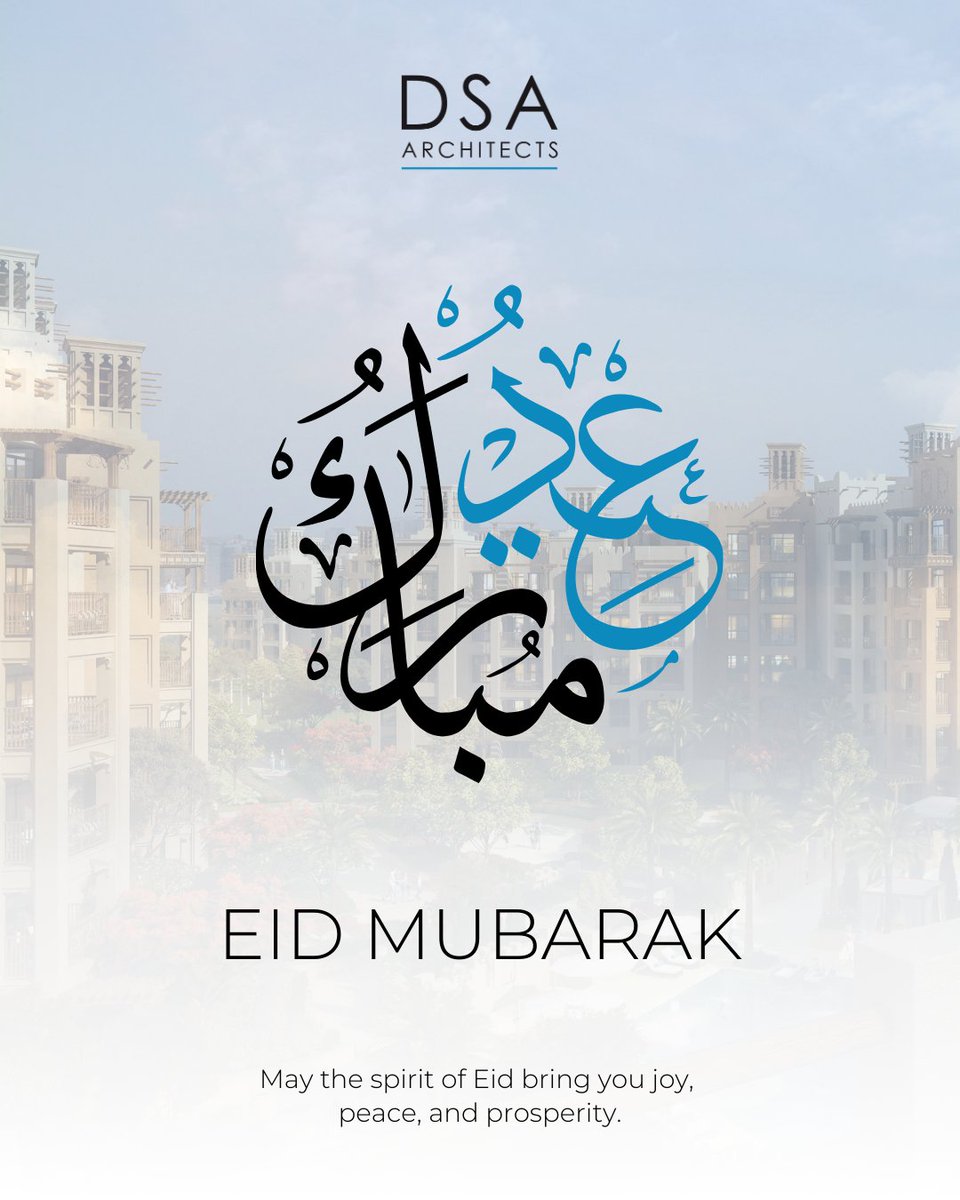 DSA Architects International (@dsaarchitects) on Twitter photo #Eid is a time to reflect, express gratitude, and celebrate as we recognise our achievements and look forward to opportunities ahead.
Wishing you and your families joyous, peaceful, and prosperous holidays.
#EidMubarak from all of us at <a href="/DSAarchitects/">DSA Architects International</a> ! 🌙🌟 #Eid is a time to reflect, express gratitude, and celebrate as we recognise our achievements and look forward to opportunities ahead.
Wishing you and your families joyous, peaceful, and prosperous holidays.
#EidMubarak from all of us at <a href="/DSAarchitects/">DSA Architects International</a> ! 🌙🌟