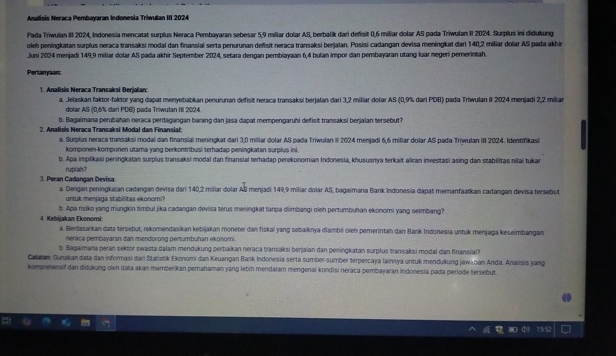 need joki jawab analisis soal di bawah ini disertakan referensi, sertakan fee yaa dan aku utamain dari anak ekonomi juga
#zonauang #jokitugaskuliah