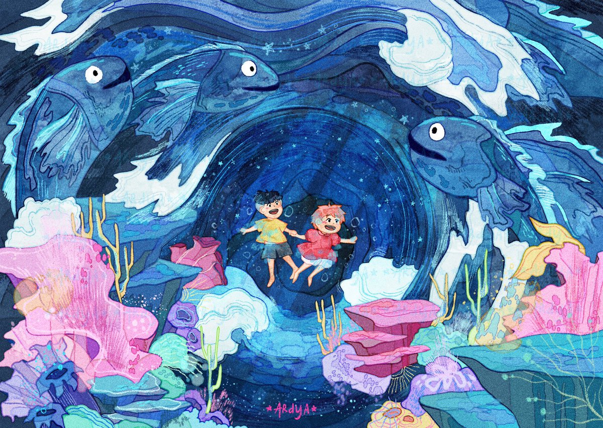 art I made from studio ghibli in my style without needing AI 👍🏻