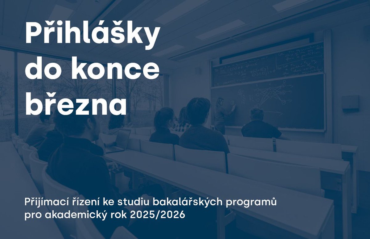 ⌛️ Poslední šance podat si tento rok přihlášku ke studiu bakalářských oborů na Matfyzu! Deadline je do pondělí 31. 3. 2025.

📌 Elektronická přihláška a další informace: mff.cuni.cz/cs/uchazeci/pr…