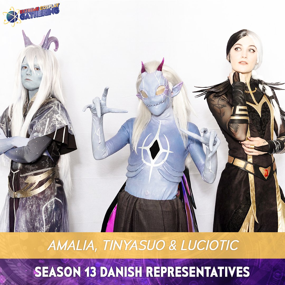 Our first trio this season and some familiar faces to represent Denmark: Amalia cosplay, Tinyasuo &amp; Luciotic are heading to <a href="/japanexpo/">Japan Expo ⛩🗼</a> for the ECG Season 13 Finals thanks to their Dragon Prince performance! Don't miss them on the greatest stage this July~
