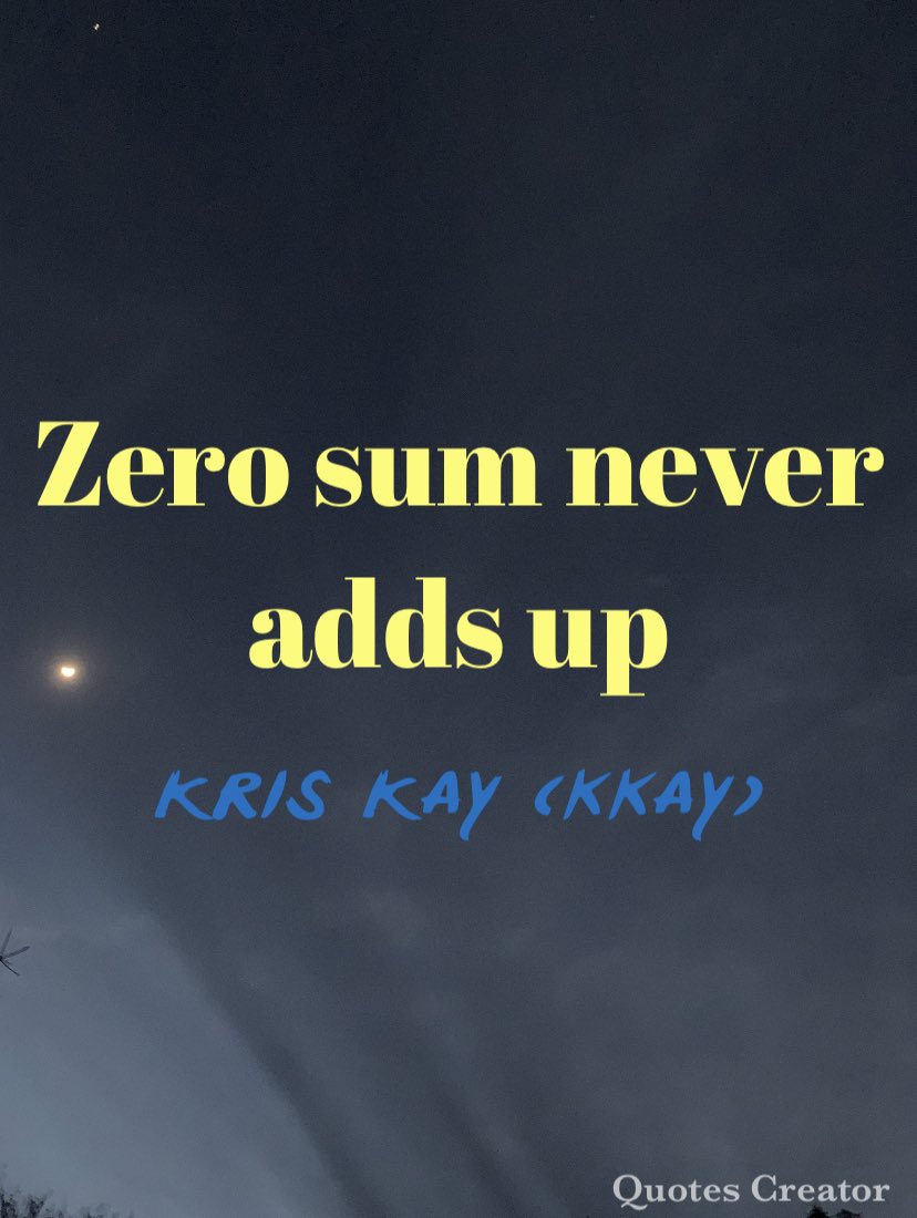 lifeskillsguy's tweet image. #zerosum #zerosumquote #relationships #quote #quotesdaily #Friday 

Zero sum will never add up