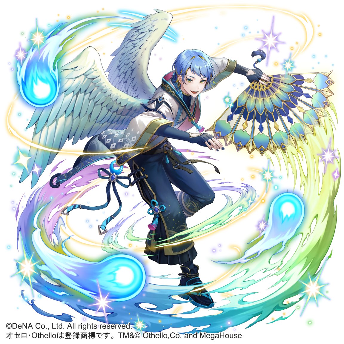 penwingu's tweet image. 株式会社DeNA様『逆転オセロニア』にて、［浄化の聖風］ジュアンのイラストを描かせていただきました！よろしくお願いいたします🪭✨