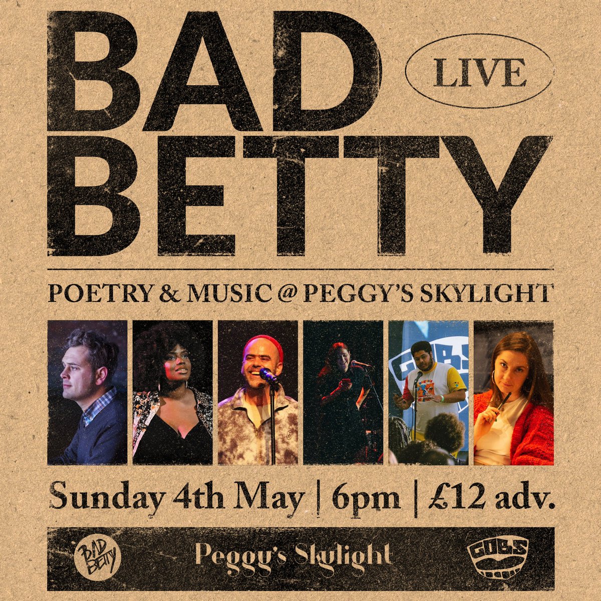 Bad Betty Press (@badbettypress) on Twitter photo Sunday 4th May, 6pm
<a href="/peggysskylight/">Peggy's Skylight Jazz Club</a>
✨<a href="/LukeKennard/">Luke Kennard</a>
✨Cara Thompson
✨<a href="/berkavitch/">John Berkavitch</a>
✨<a href="/amyacrepoet/">Amy Acre</a>
✨Robbert van Dongen
✨Bridie Squires
peggysskylight.co.uk/events/bad-bet… Sunday 4th May, 6pm
<a href="/peggysskylight/">Peggy's Skylight Jazz Club</a>
✨<a href="/LukeKennard/">Luke Kennard</a>
✨Cara Thompson
✨<a href="/berkavitch/">John Berkavitch</a>
✨<a href="/amyacrepoet/">Amy Acre</a>
✨Robbert van Dongen
✨Bridie Squires
peggysskylight.co.uk/events/bad-bet…