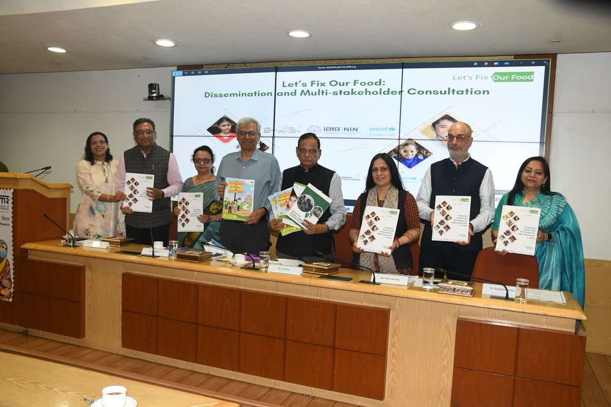 A new policy brief on the #LetsFixOurFood initiative was released by <a href="/ICMRDELHI/">ICMR</a> <a href="/ICMRNIN/">ICMR - National Institute of Nutrition</a> today.

The initiative engages adolescents in promoting #healthydiets for every child &amp; adolescent in India.

<a href="/NITIAayog/">NITI Aayog</a> <a href="/ICMRDELHI/">ICMR</a> <a href="/ICMRNIN/">ICMR - National Institute of Nutrition</a> <a href="/UNICEFIndia/">UNICEF India</a> <a href="/thePHFI/">Public Health Foundation of India (PHFI)</a> <a href="/LetsFixOurFood/">Let's Fix Our Food</a> <a href="/WHO/">World Health Organization (WHO)</a> <a href="/WFP/">World Food Programme</a>