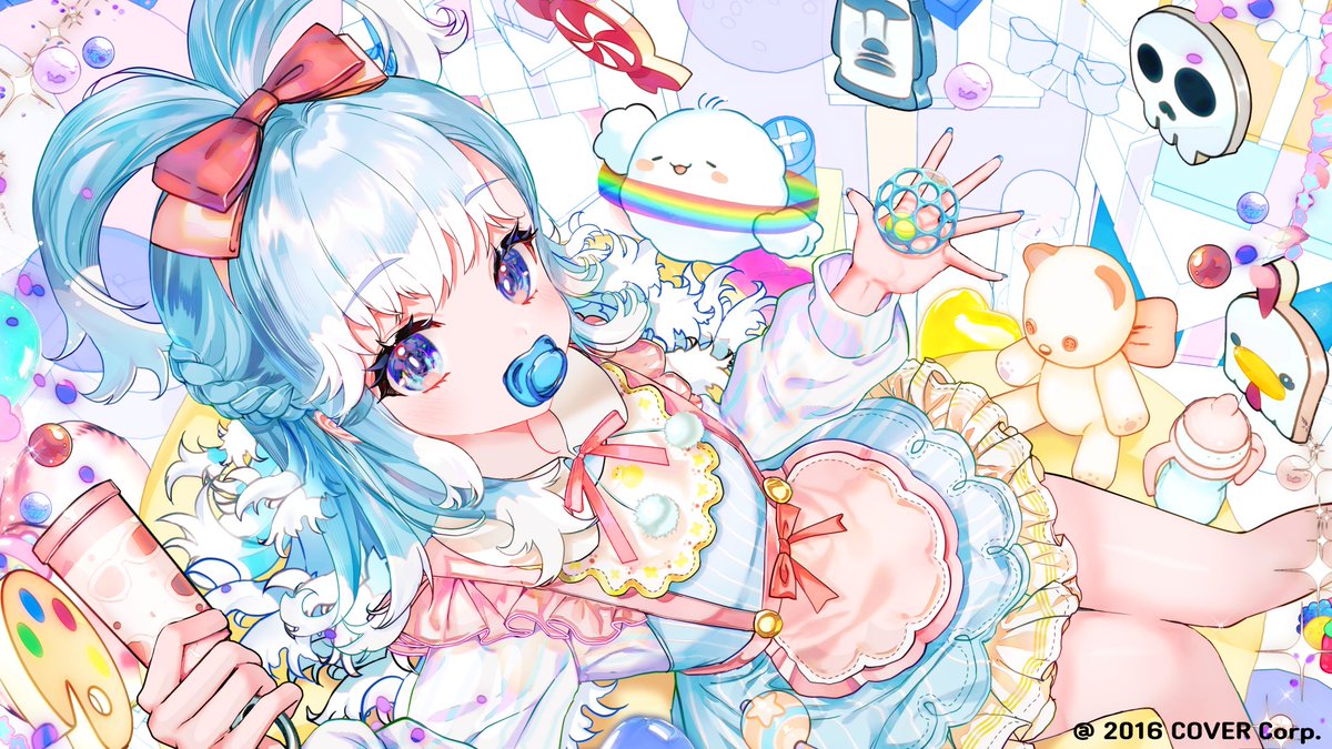 now_os_'s tweet image. [work] Kobo 3D Live thumbnail
I created the thumbnail illustration for Hololive ID&apos;s Kobo Kanaeru (@kobokanaeru)&apos;s 3D Live! 
So happy to be part of this special moment! 👶☔✨
#AeruSeni #Kobo3rdAnniversary