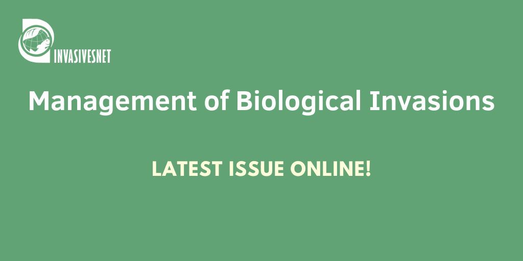 Invasivesnet's tweet image. The most recent issue of Management of Biological Invasions #MBI is now online! Explore a summary here 👇 buff.ly/LuaQoKM #INVASIVESNET