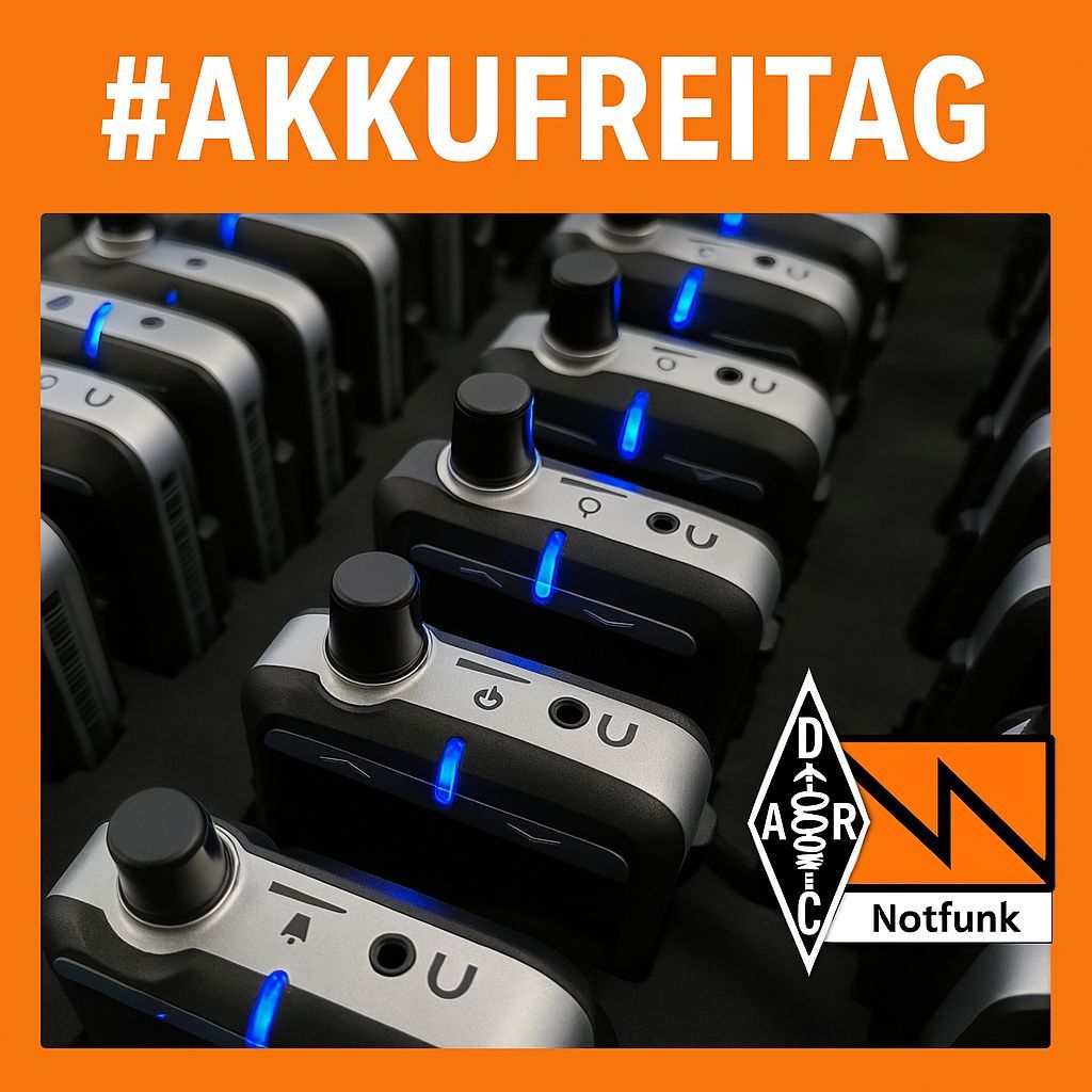 Heute ist #AkkuFreitag! 🔋 Notfunk ist nur so gut wie seine Stromversorgung. Nimm dir 5 Minuten Zeit, prüfe deine Akkus, lade sie auf und sei bereit! 💡⚡ #amateurfunk #notfunk #krisenvorsorge akku-Freitag.de