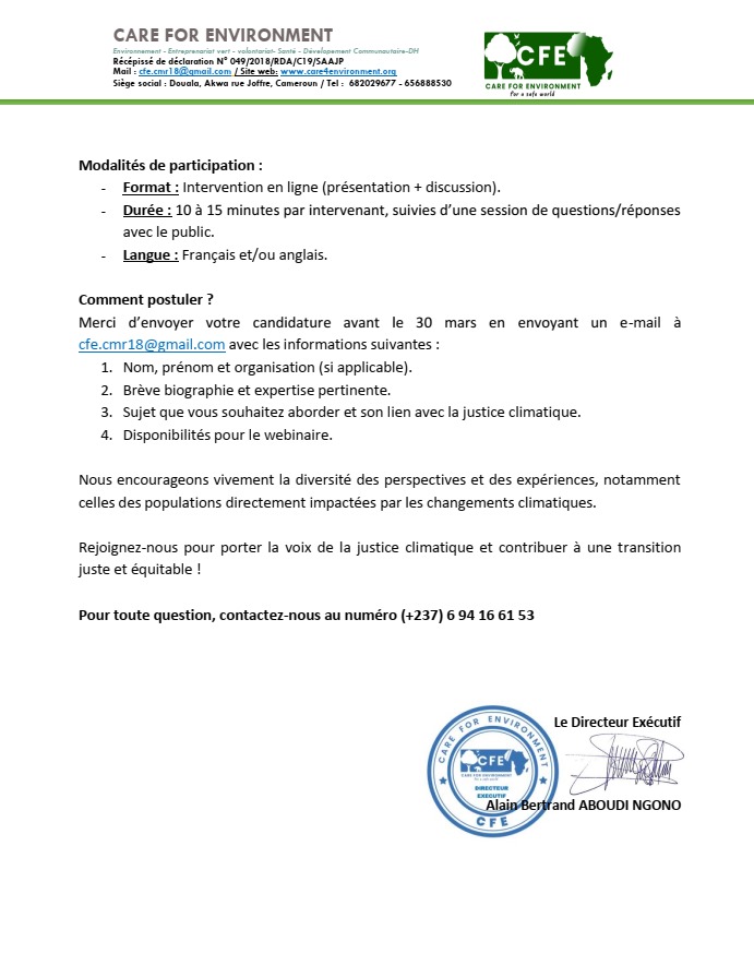 Nous avons besoin de vous 
APPEL À CONTRIBUTIONS