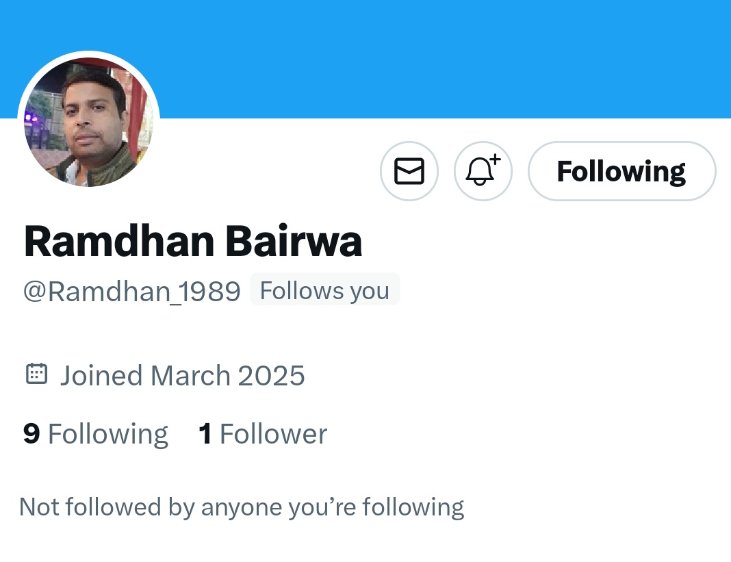 स्पेशल प्रमोशन ✨

हमारे पुराने साथी एवम प्रिय मित्र रामधन जी को फॉलो करें।
1k पूर्ण करवाएं ताकि ये ब्लू टिक ले सके।

🆔 : <a href="/Ramdhan_1989/">Ramdhan Bairwa</a>

Fb की गारंटी 💯💯