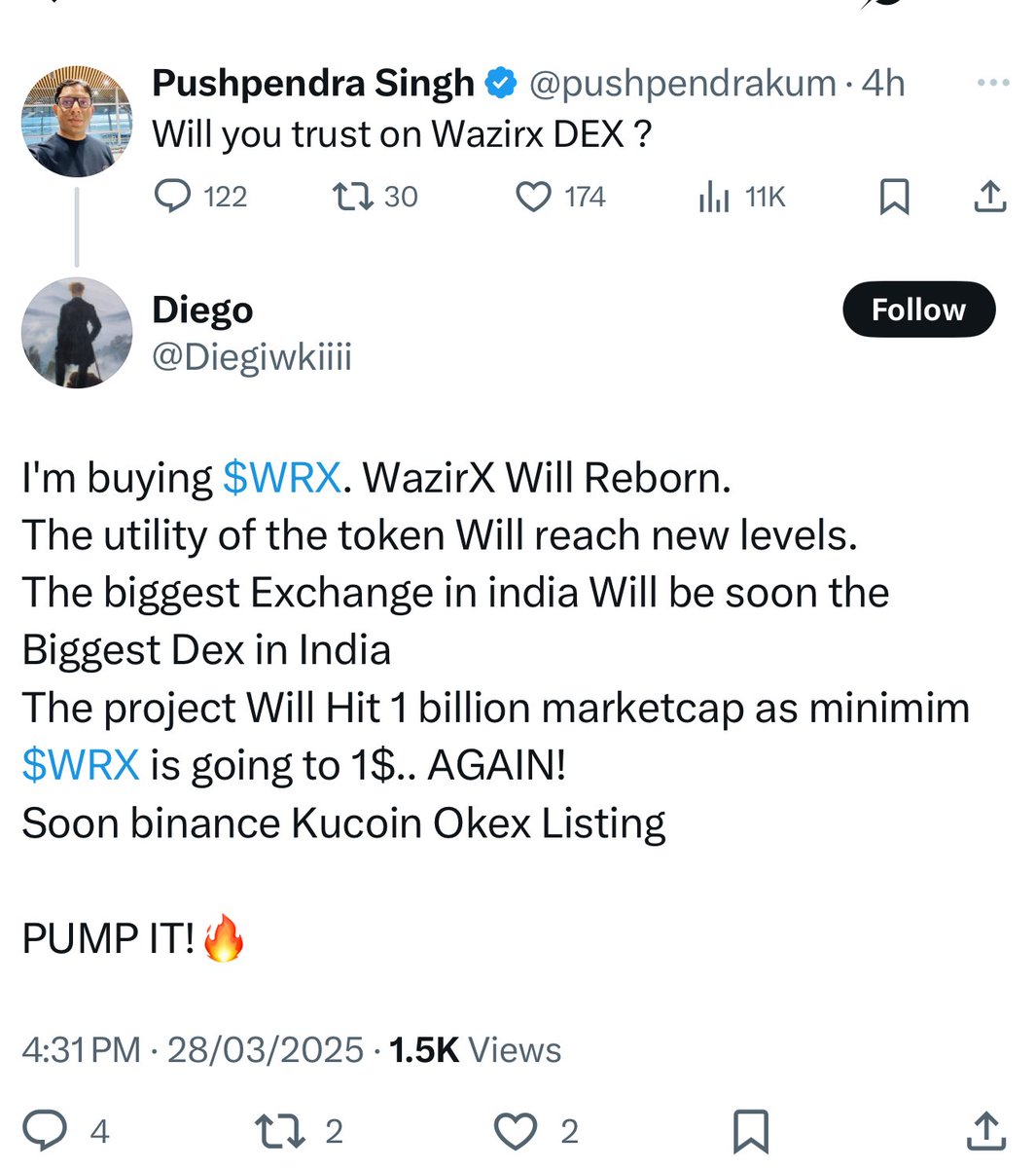 #wazirX paid marketing is next level. 😀