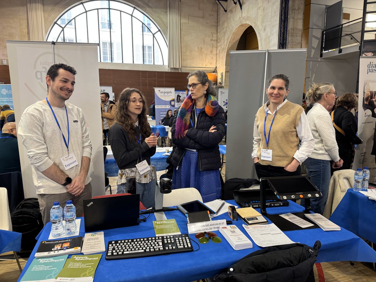 AVEUGLES DE FRANCE (@aveugles_france) on Twitter photo Le salon du sens de l'emploi vient d'ouvrir !
<a href="/Aveugles_France/">AVEUGLES DE FRANCE</a> partenaire du salon, présent aux cotés de son association membre, la Fédération Centre Val de Loire pour présenter les différentes aides techniques.
#EmploiDV #formation Le salon du sens de l'emploi vient d'ouvrir !
<a href="/Aveugles_France/">AVEUGLES DE FRANCE</a> partenaire du salon, présent aux cotés de son association membre, la Fédération Centre Val de Loire pour présenter les différentes aides techniques.
#EmploiDV #formation