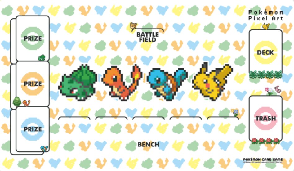 【韓国限定】 ポケモン ピクセルアート 2点 セットプレイマットデッキケース 韓国限定】 ポケモン ピクセルアート 2点 セットプレイマット