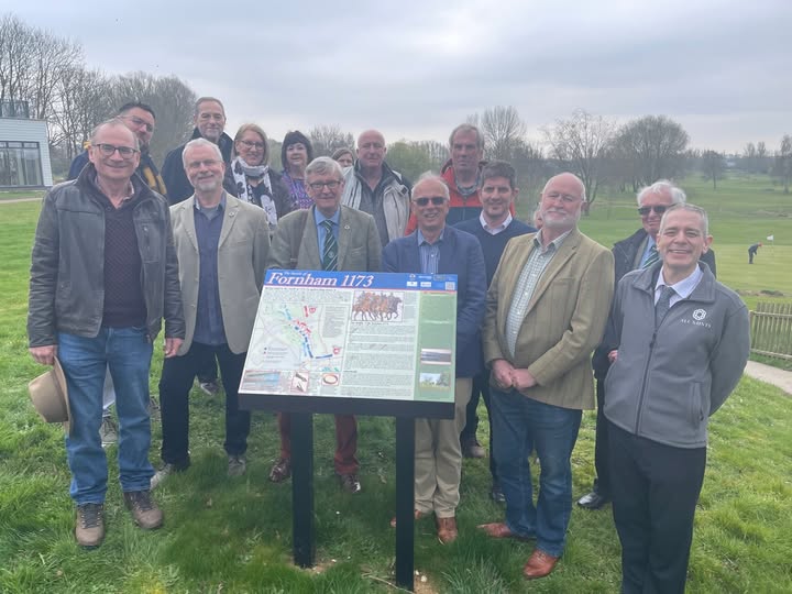 battleftrust's tweet photo. Delighted to have collaborated with West Suffolk Council on the production of information boards on the 1173 battle of Fornham. https://t.co/vpwe5PjQkt