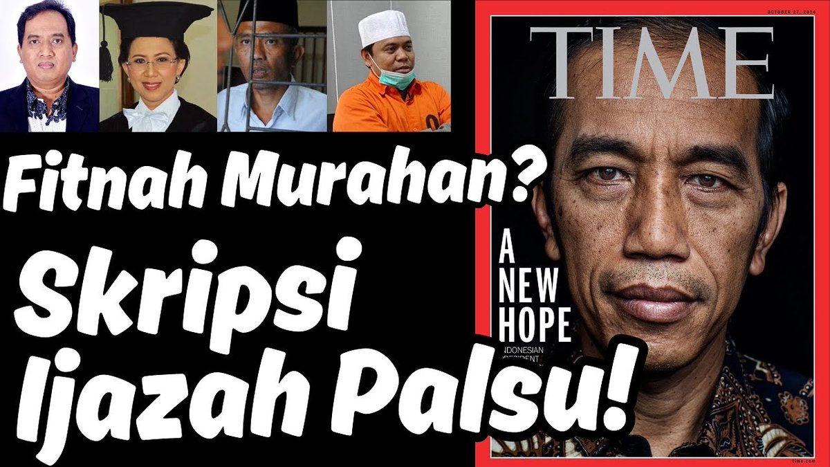 FITNAH MURAHAN? Jokowi MENTAL MURAHAN! TAK BISA MENGELAK LAGI SKRIPSI dan IJAZAH UGM PALSU!
youtu.be/f10_uNeTHso
