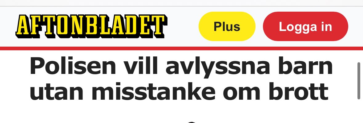 Rikspolischefen: ”Man kan jämföra med vårdnadshavare om man har en tolv-trettonåring hemma, att man vill ha koll på vad de gör i sin kommunikation”. 

Nej. 

Staten har på inget sätt samma rätt till insyn i mina barns dagliga görande och låtande som jag har!
