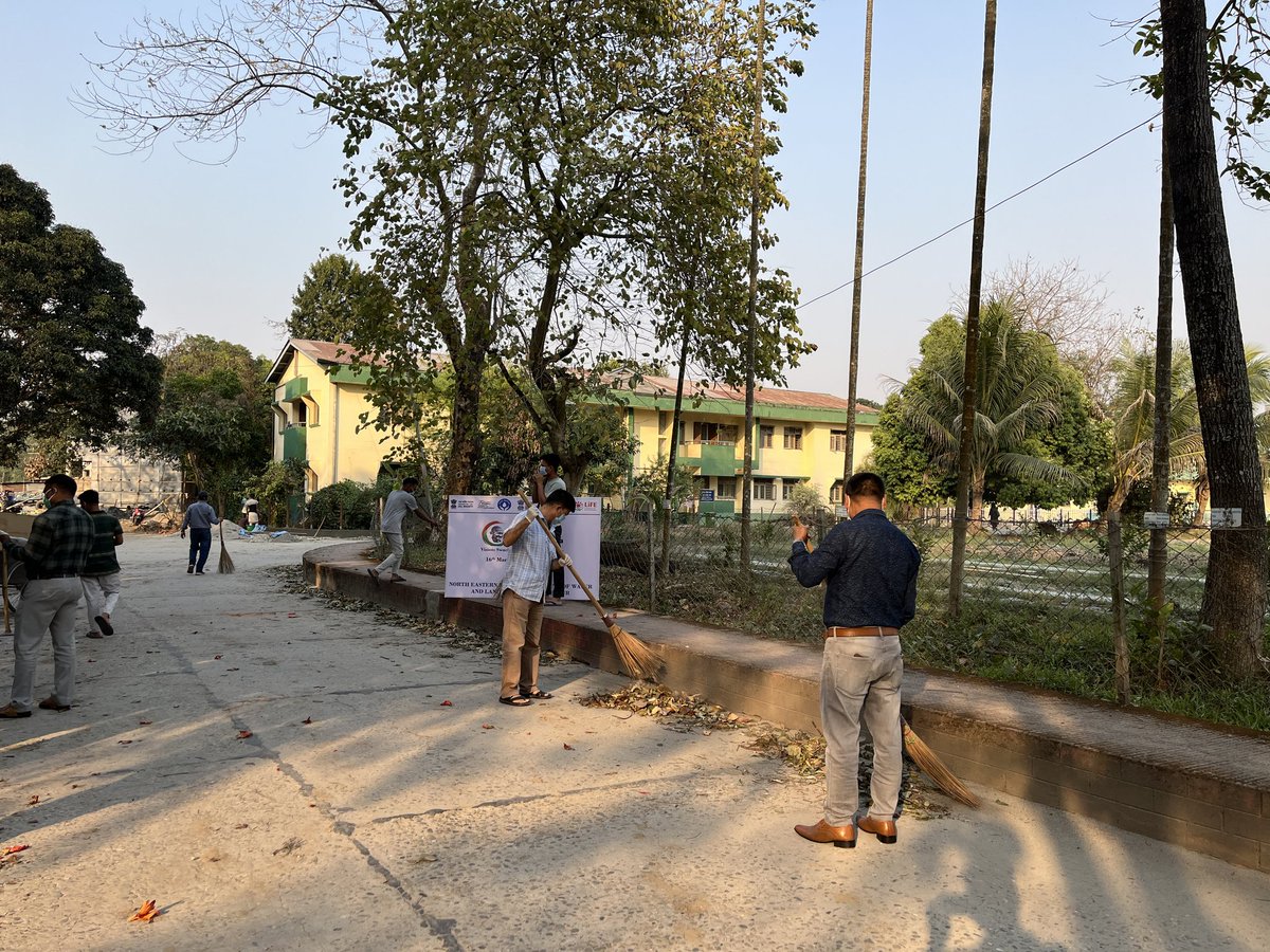 Cleanliness activity was organized by NERIWALM within the campus on 19.03.2025 as a part of Swachhata Pakhwada 2025.