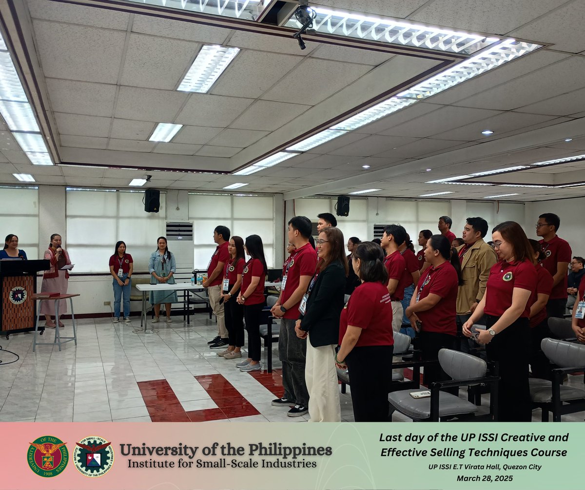 March 28 (Friday) – Day 5 and Final Day of the UP ISSI Creative and Effective Selling Techniques Course (CEST) for the Philippine Fisheries Development Authority.