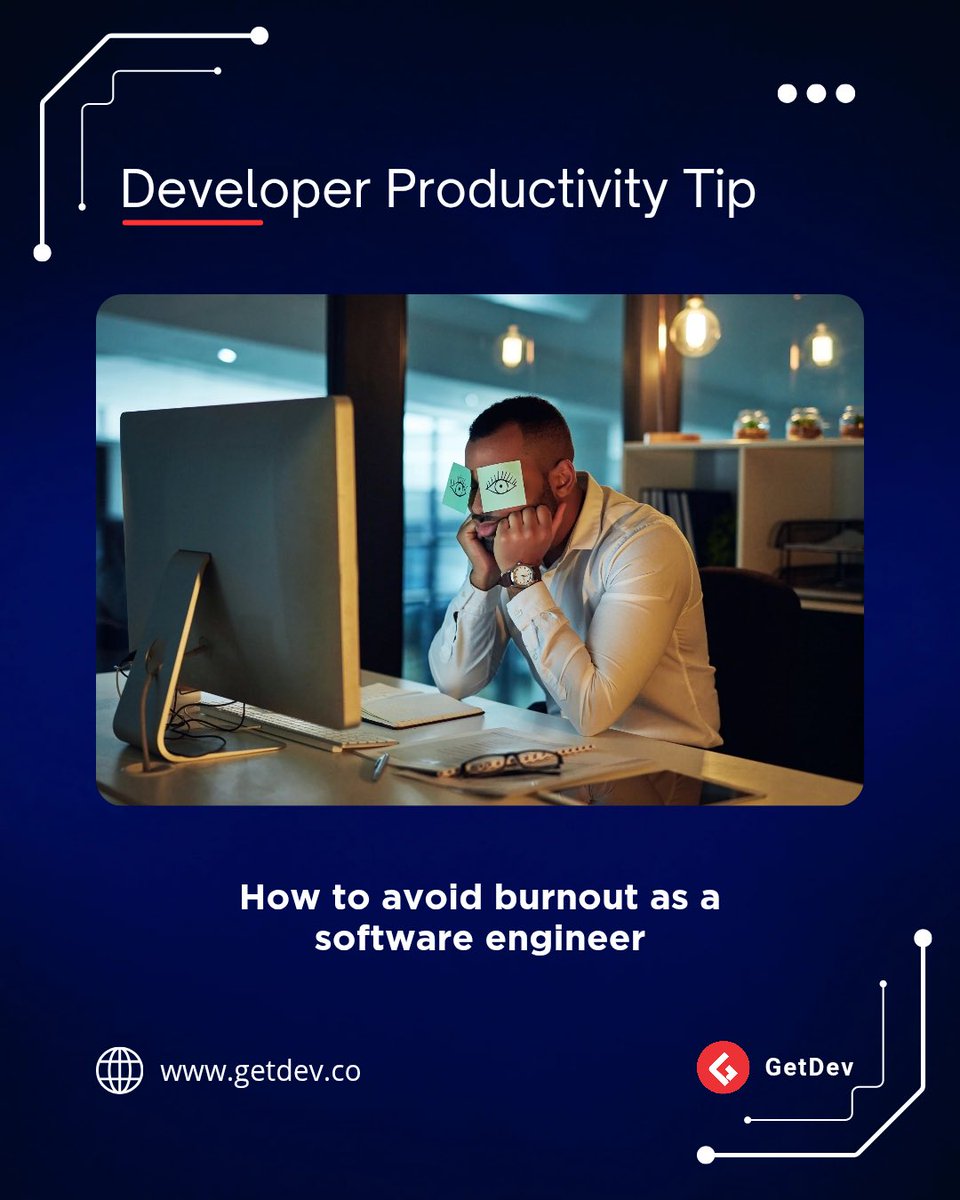GetDevCo's tweet photo. 🚨Your brain is not a CPU! Stay sharp, stay sane!

#DevLife #WorkLifeBalance #GetDev https://t.co/gP3E57yD3X
