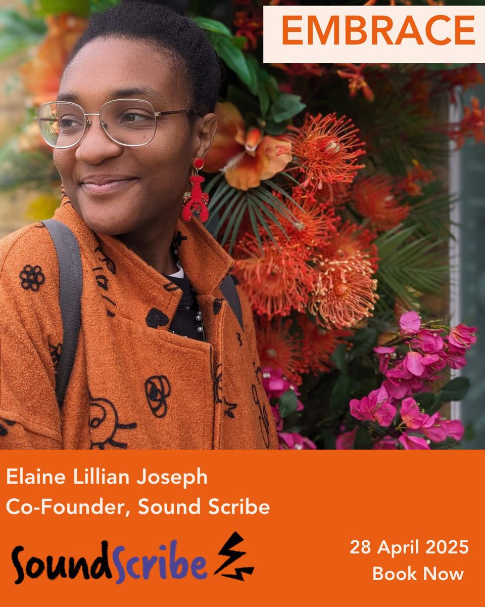 📣 Meet the Speakers for Embrace! 

We’re so excited to welcome SoundScribe, including founder Elaine Lillian Joseph and disability consultant, Kirin Saeed for a playful, powerful Audio Description Workshop as part of our next Embrace.

This audio description workshop aims to