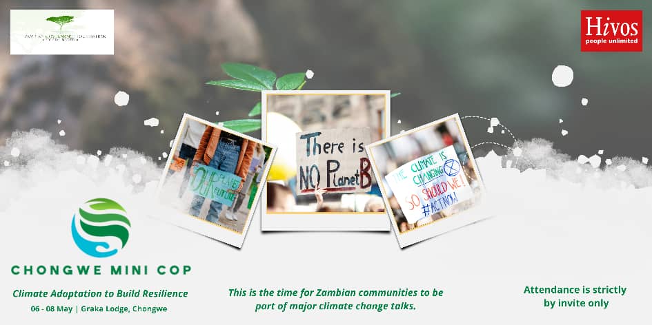 🌍 What if the best climate solutions are already here? 🤔💡

Not in high-level meetings. But in the voices of those experiencing climate change firsthand.

At the Chongwe Mini-COP, we’re shifting the spotlight to those who matter most.

📅 6th – 8th May
📍 Graka Lodge, Chongwe