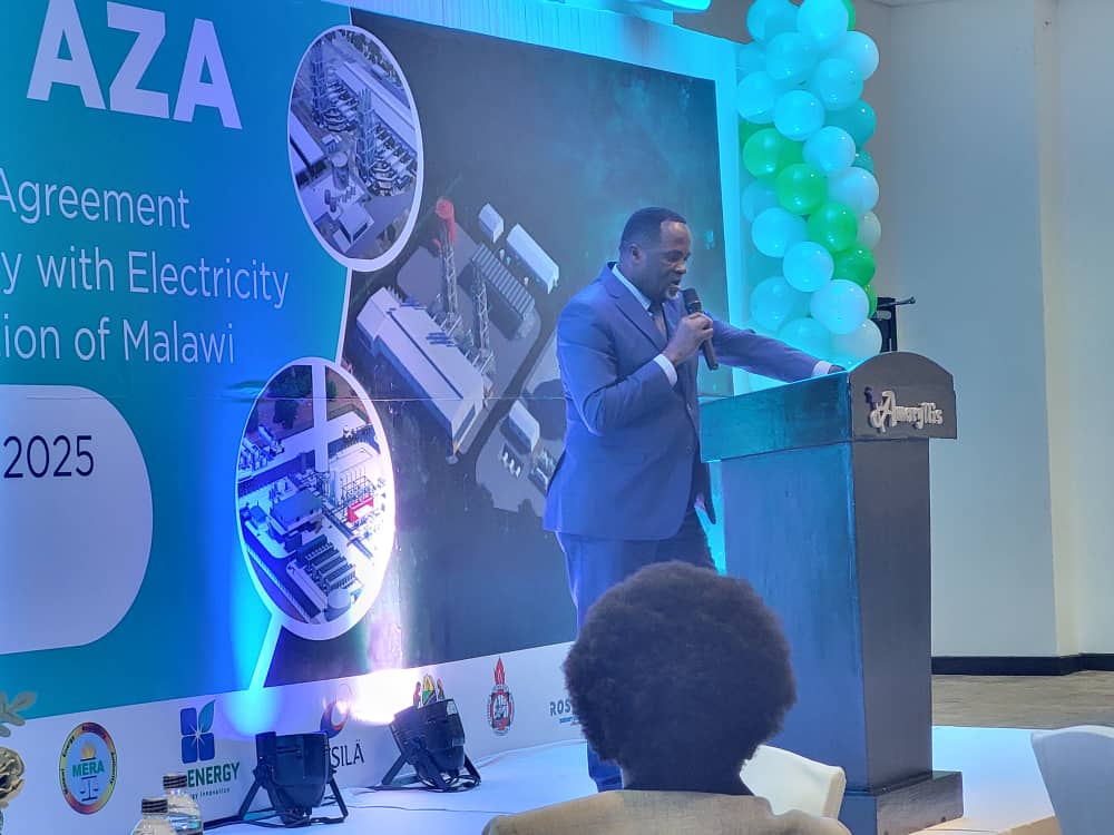 ESCOM_Malawi's tweet image. ESCOM Limited is this morning signing a Power Purchase Agreement (PPA) with 75MW AZA Gas Power Plant on Friday on Blantyre.

AZA Power Plant Project is a 75MW thermal Independent Power Producer (IPP) power plant to operate on natural gas thereby providing flexible-baseload power,