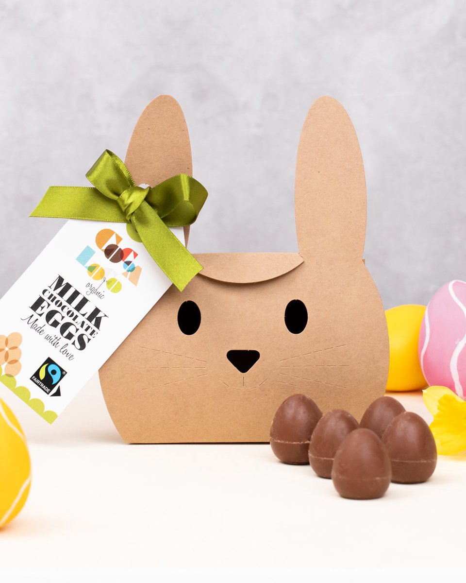 Can you believe Easter is almost here?! ✨🐣⁠
⁠
The perfect size for hiding (or snacking 😏), these little delights are made from silky-smooth milk chocolate that melts in your mouth🍫⁠
⁠
#CocoaLoco #EasterTreats #FairtradeChocolate #OrganicChocolate #EasterIdeas