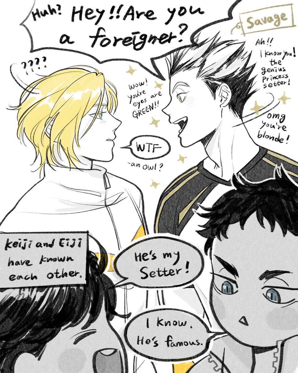 killvard's tweet image. Eiji VS Keiji #haikyuu #bananafish