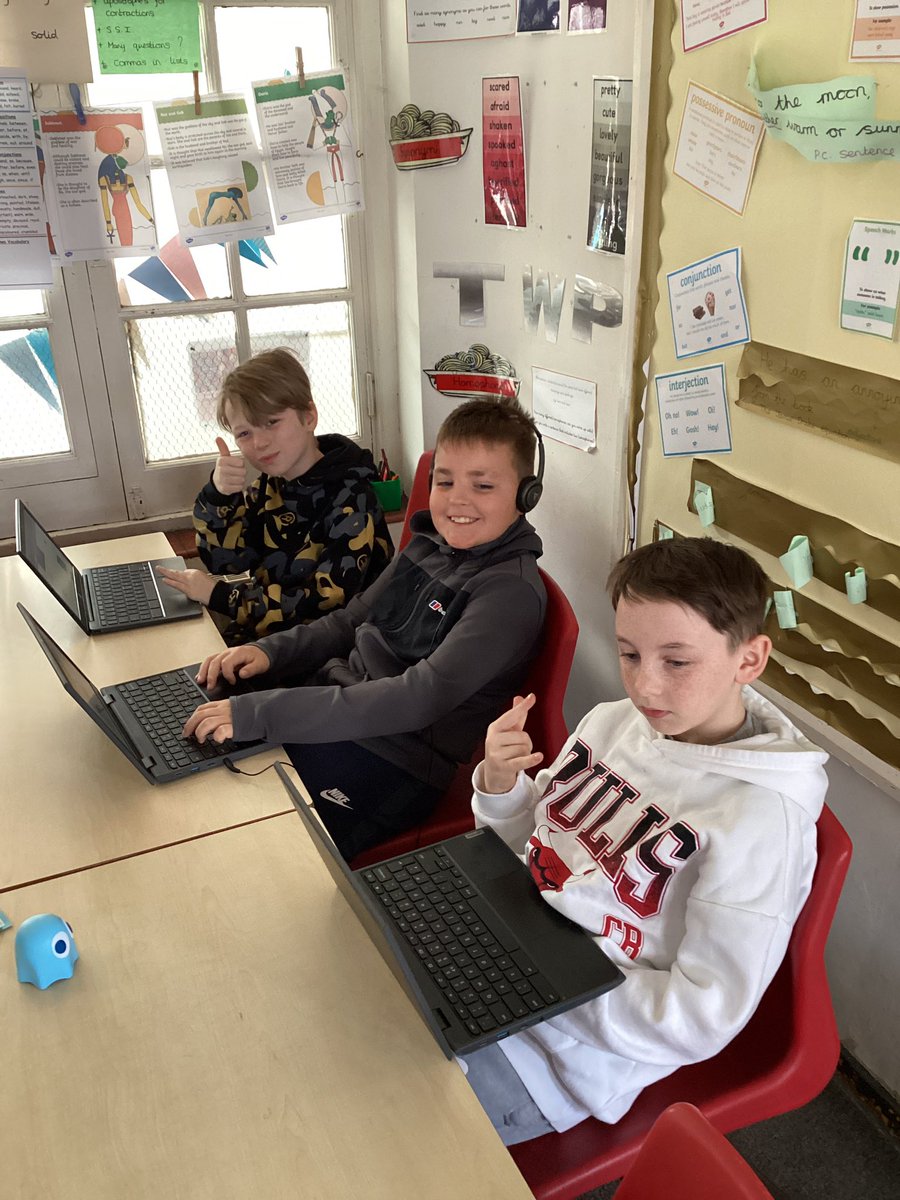 Chromebook time and chocolate nest making to start our Spring Reward Day!