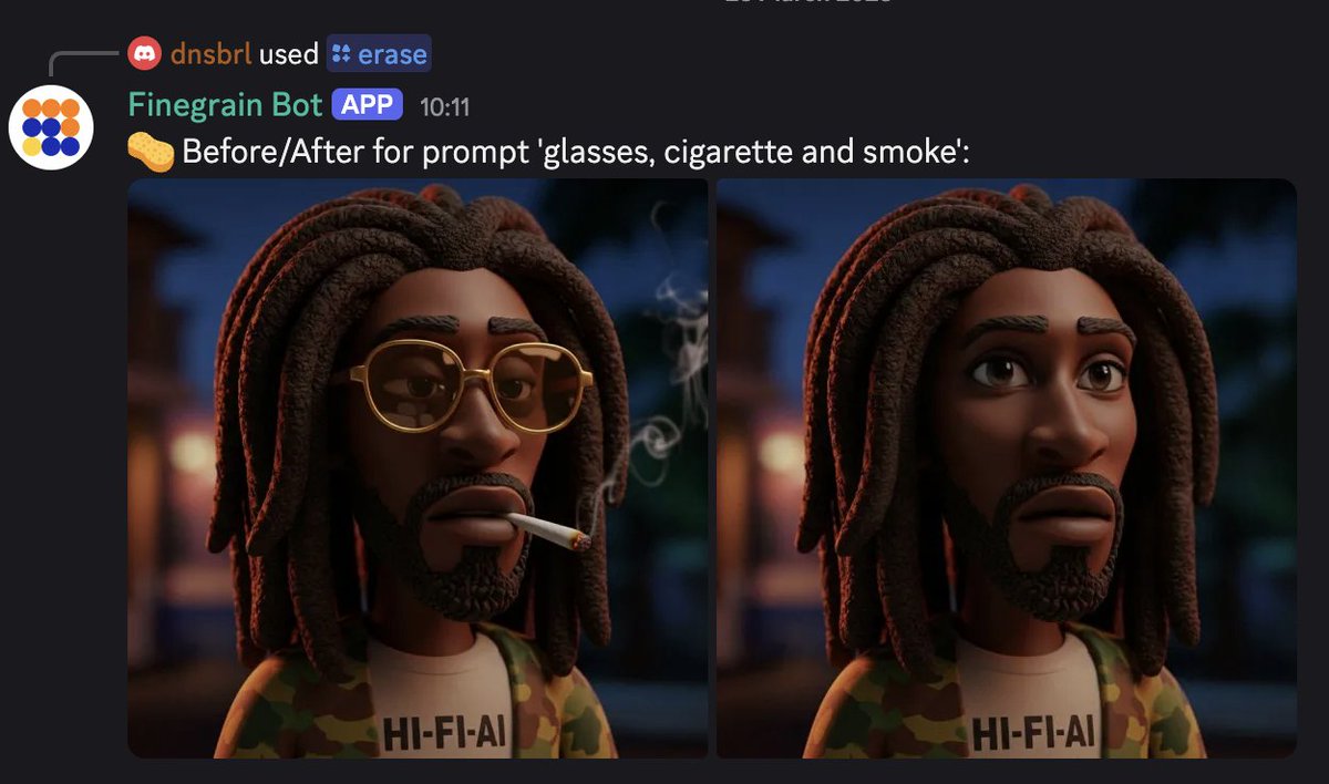 Sneak preview of our new Discord bot (which supports much better prompting than before)! You can join there: discord.com/invite/zAWNAJW… cc <a href="/TomLaroc/">Tom Laroc / Hi-Fi-Ai</a>