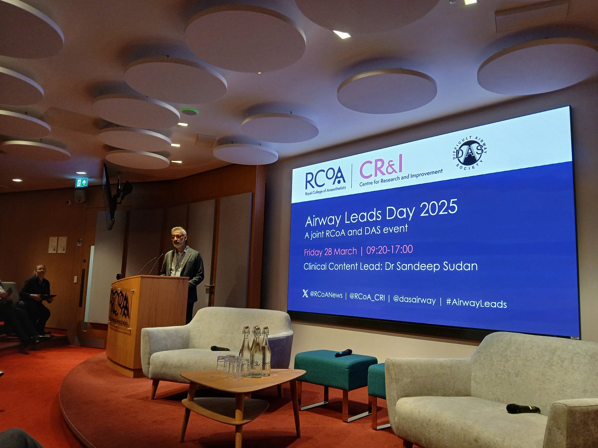 RCoA Centre for Research & Improvement (@rcoa_cri) on Twitter photo <a href="/RCoANews/">Royal College of Anaesthetists</a> Airway Leads Advisor Dr Sandeep Sudan kicks off the RCoA and <a href="/dasairway/">Difficult Airway Society (DAS)</a> Airway Leads Day. We're looking forward to a great day of interesting discussions on all things airway! <a href="/RCoANews/">Royal College of Anaesthetists</a> Airway Leads Advisor Dr Sandeep Sudan kicks off the RCoA and <a href="/dasairway/">Difficult Airway Society (DAS)</a> Airway Leads Day. We're looking forward to a great day of interesting discussions on all things airway!