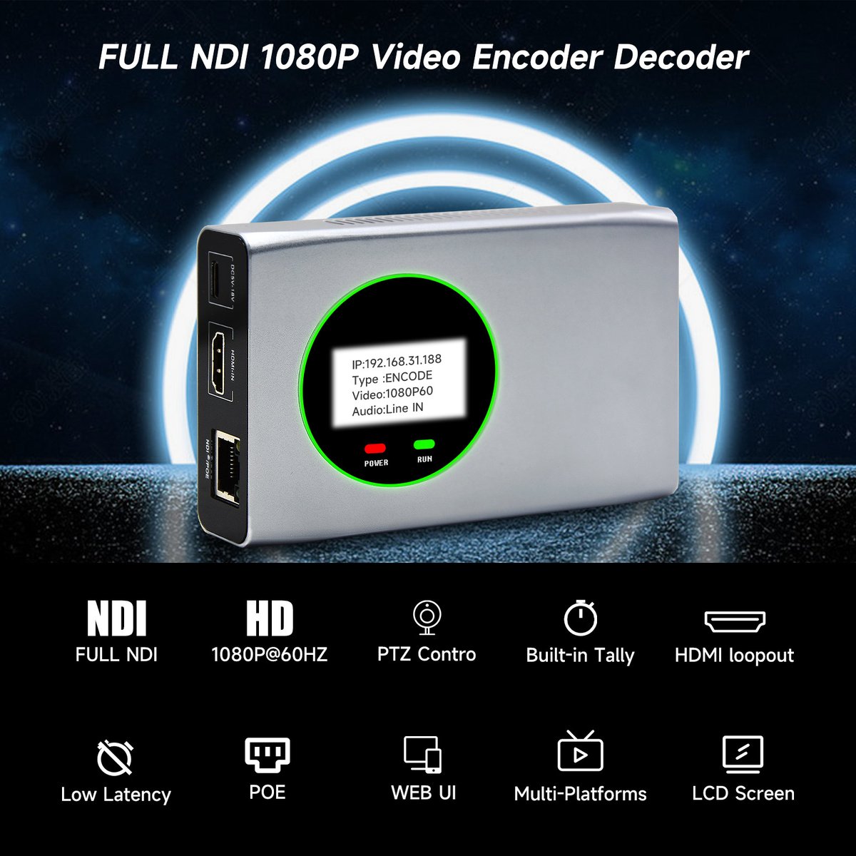 ORIVISION_TECH's tweet image. 𝗙𝘂𝗹𝗹 𝗡𝗗𝗜 𝗛𝗗𝗠𝗜 𝗘𝗻𝗰𝗼𝗱𝗲𝗿/𝗗𝗲𝗰𝗼𝗱𝗲𝗿
✅ Support FULL NDI, codec
✅ Support POE power supply
✅ PTZ Control
✅Conspicuous Indicator Ligths
✅WEB UI Configuration

Contact us for more details: info@orivision.cn