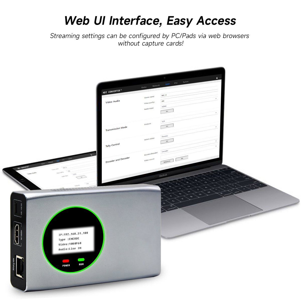 ORIVISION_TECH's tweet image. 𝗙𝘂𝗹𝗹 𝗡𝗗𝗜 𝗛𝗗𝗠𝗜 𝗘𝗻𝗰𝗼𝗱𝗲𝗿/𝗗𝗲𝗰𝗼𝗱𝗲𝗿
✅ Support FULL NDI, codec
✅ Support POE power supply
✅ PTZ Control
✅Conspicuous Indicator Ligths
✅WEB UI Configuration

Contact us for more details: info@orivision.cn