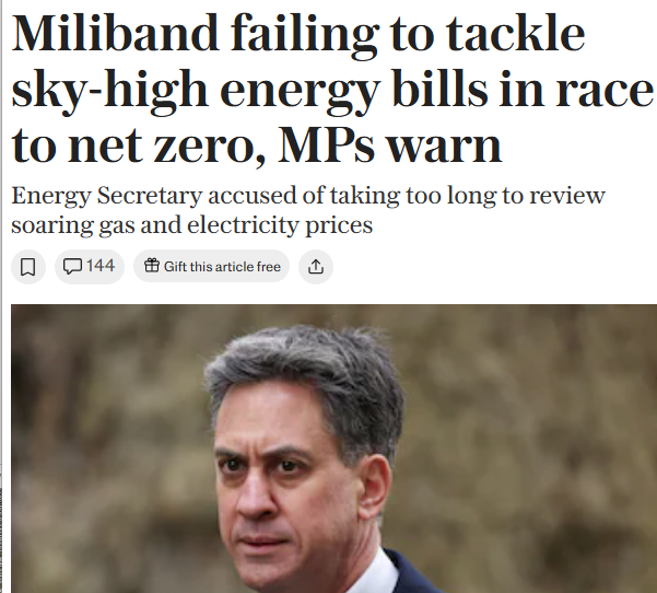 7Kiwi's tweet photo. It's Net Zero that's causing the high prices. "Re-balancing" green taxes from electricity to gas is just a shell game. It won't reduce energy bills, just make renewables look a bit cheaper. Need to get drilling, stop renewables, cut carbon tax &amp; VAT to bring bills down. https://t.co/b9fh9kwNJJ