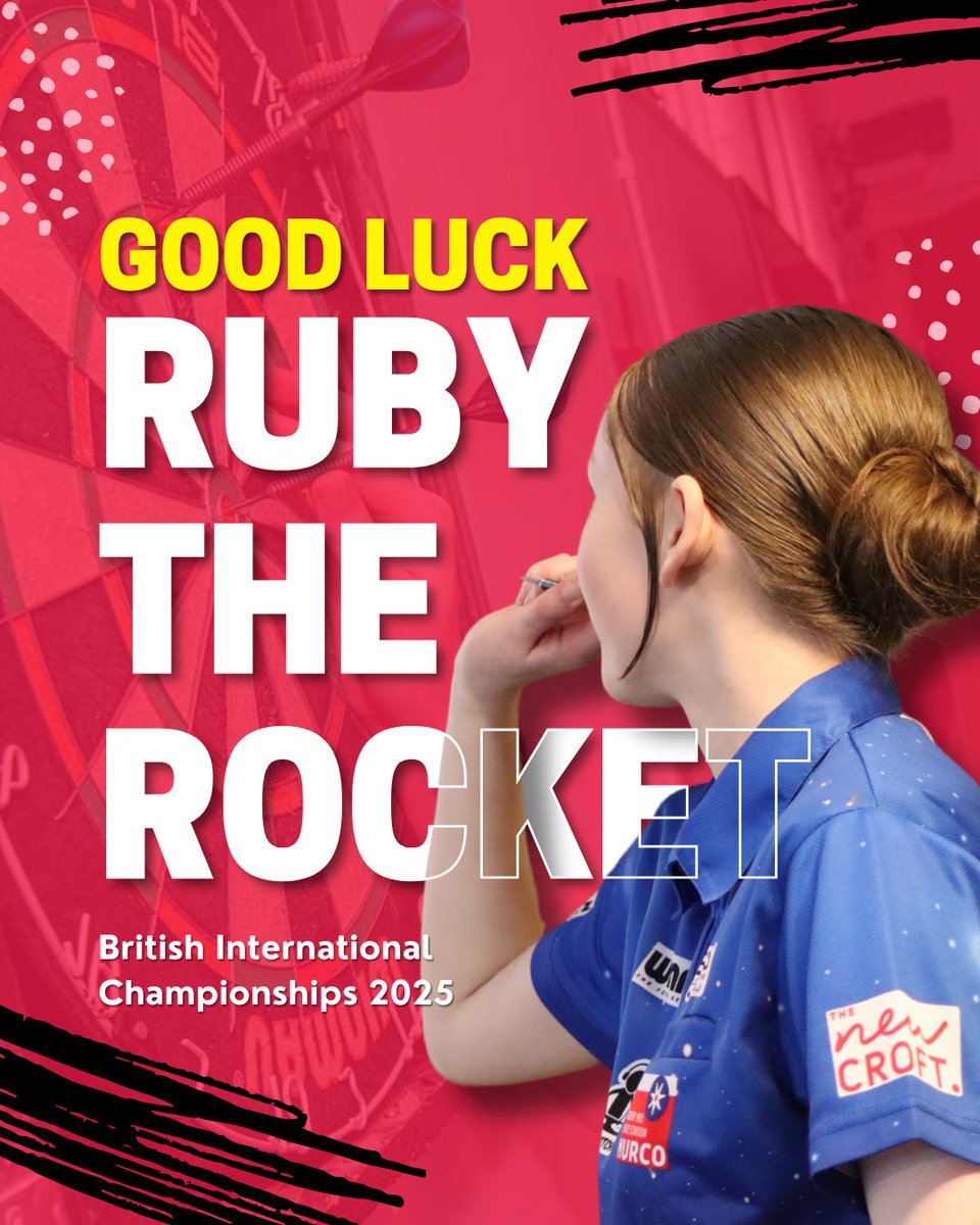 🎯 GOOD LUCK RUBY! We’d like to wish our sponsored player, Ruby ‘The Rocket’ Grey, the best of luck as she makes her England debut this weekend!

We couldn’t be prouder of Ruby and can’t wait to see her in action. Good luck, Ruby – we’re all behind you!