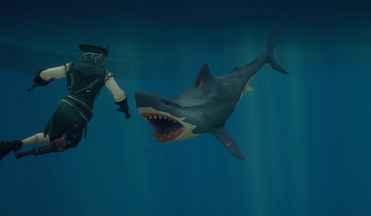 Capt_Ballzonia's tweet image. It’s shark hunting time! 
Loving the new hunting spears for Season 15! 🦈 @SeaOfThieves @RareLtd @sharp2kn6 @CapScruffy #WildThings