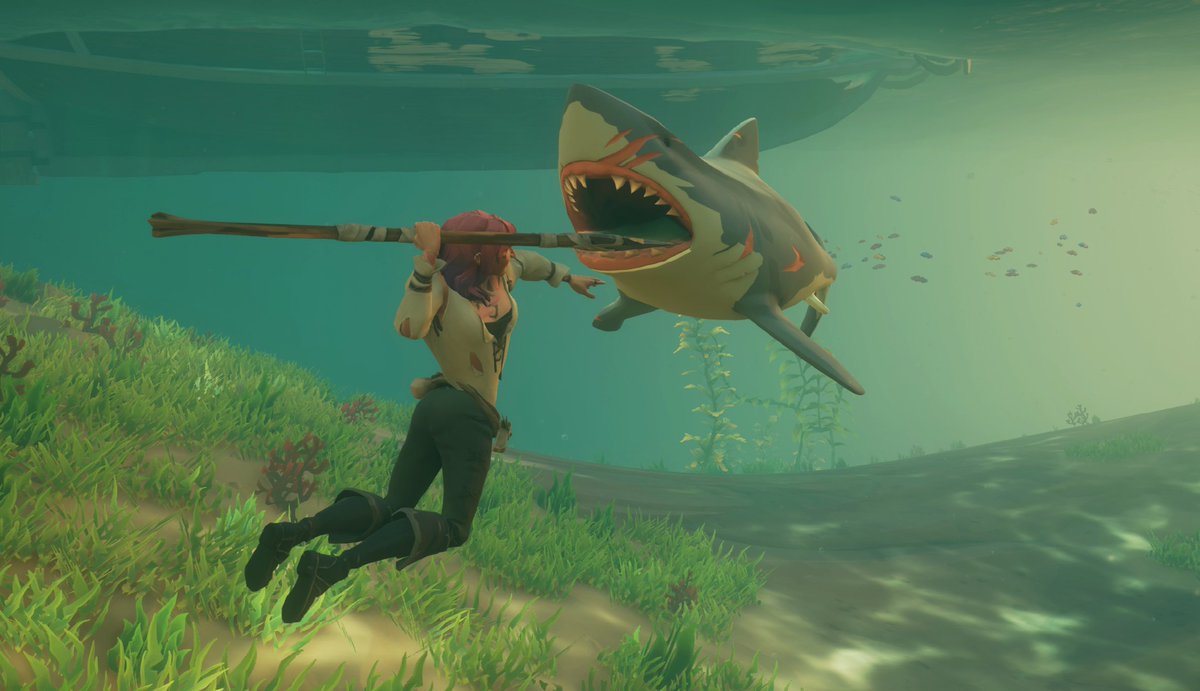 Capt_Ballzonia's tweet image. It’s shark hunting time! 
Loving the new hunting spears for Season 15! 🦈 @SeaOfThieves @RareLtd @sharp2kn6 @CapScruffy #WildThings